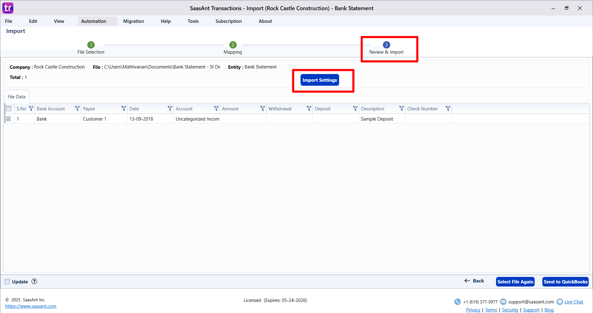 Review Import Bank Statement - SaasAnt Transactions Desktop.png
