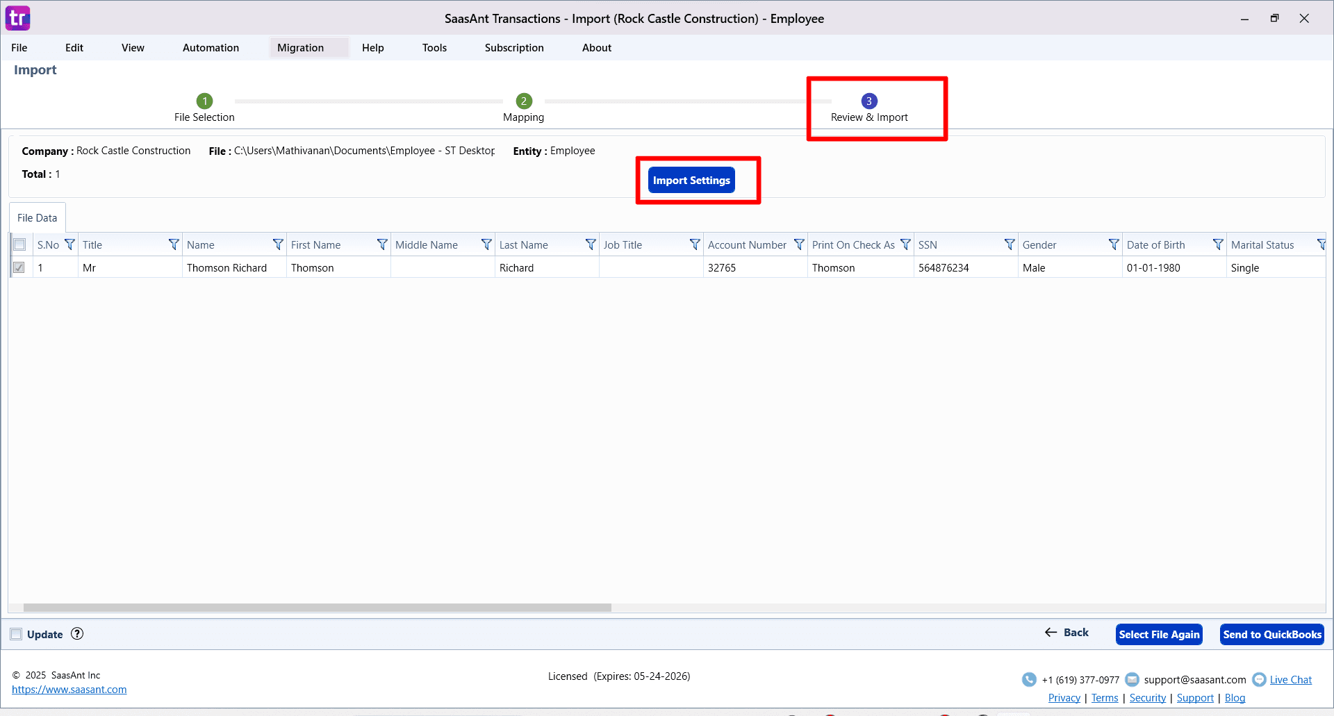 Review Import Employee - SaasAnt Transactions Desktop.png