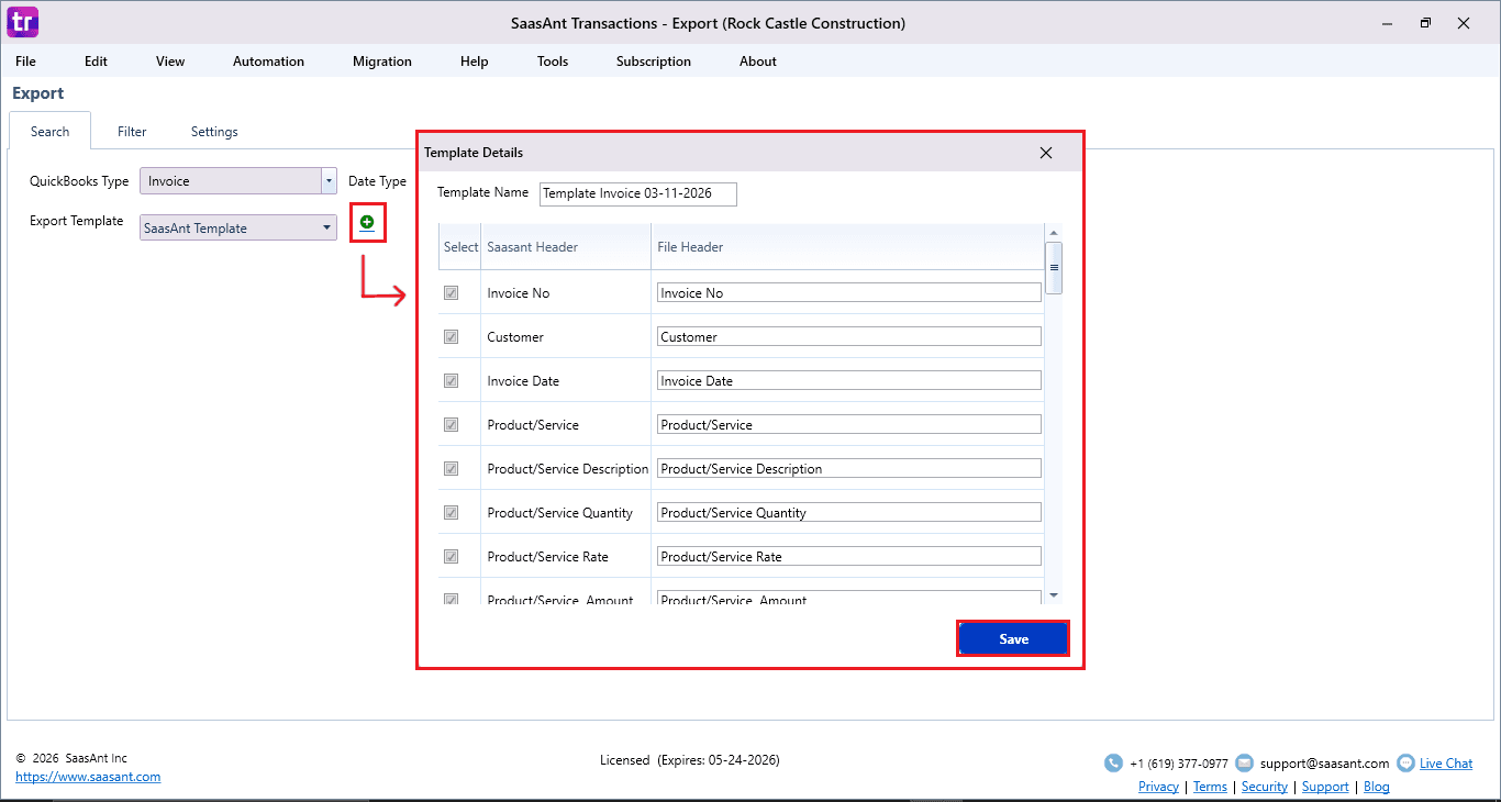 Add template for the invoices to Export.PNG