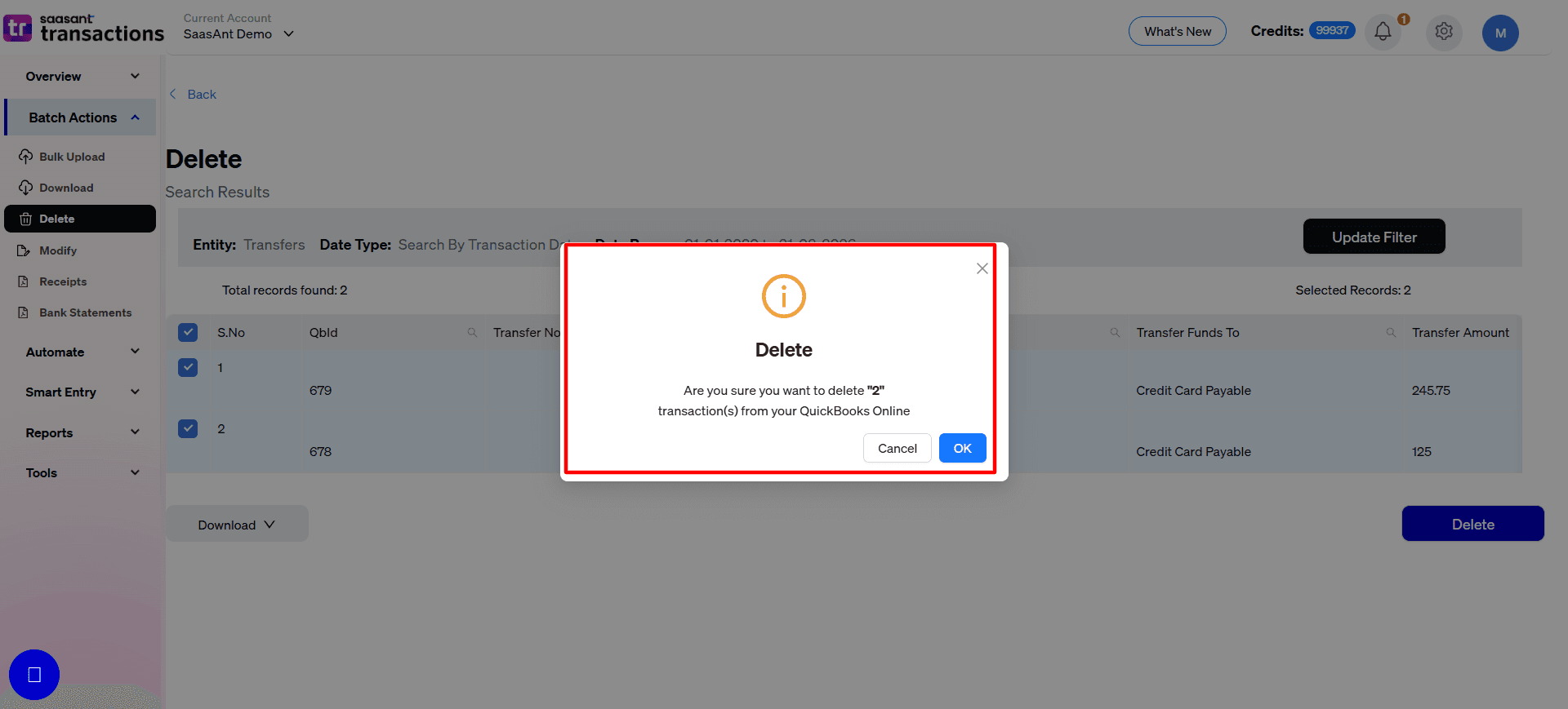Confirm Delete Transfers in SaasAnt Transactions Online.png