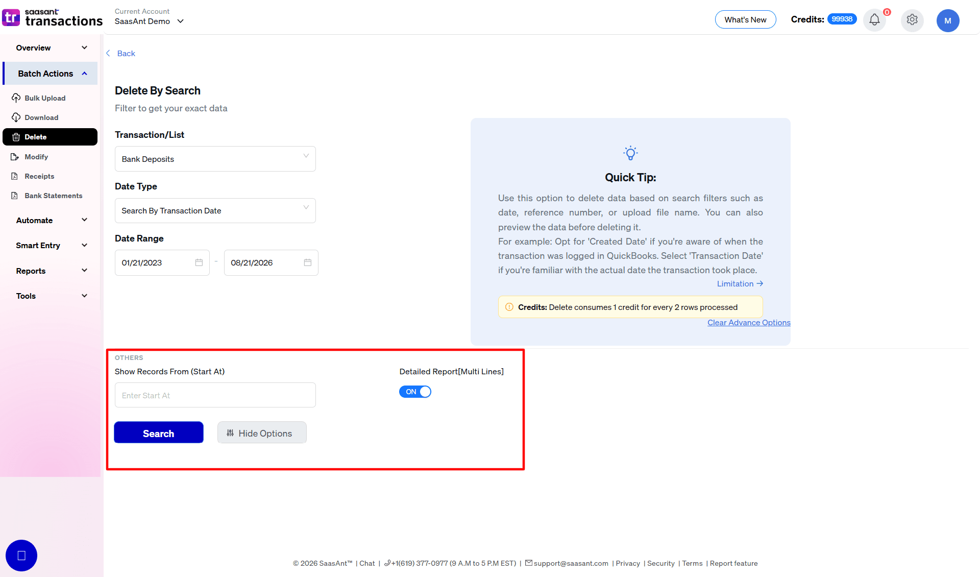 Customize Bank Deposits in SaasAnt Transactions Online.png