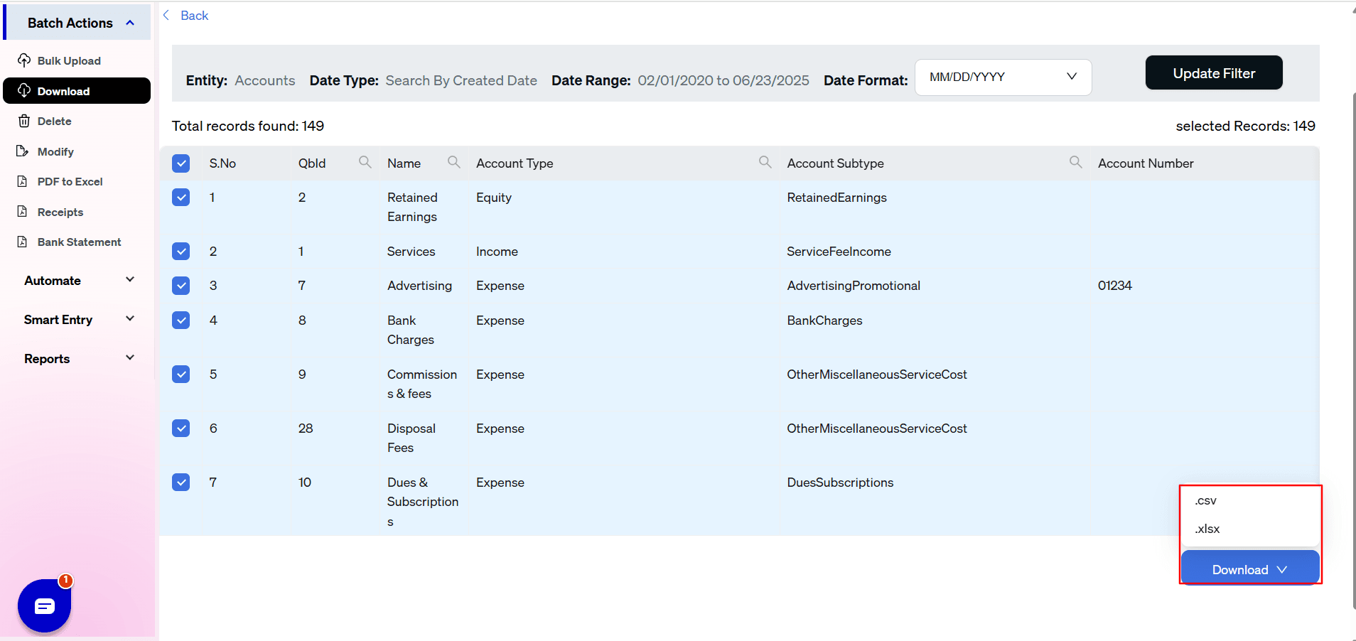 Download Chart of Accounts - SaasAnt Transactions.png
