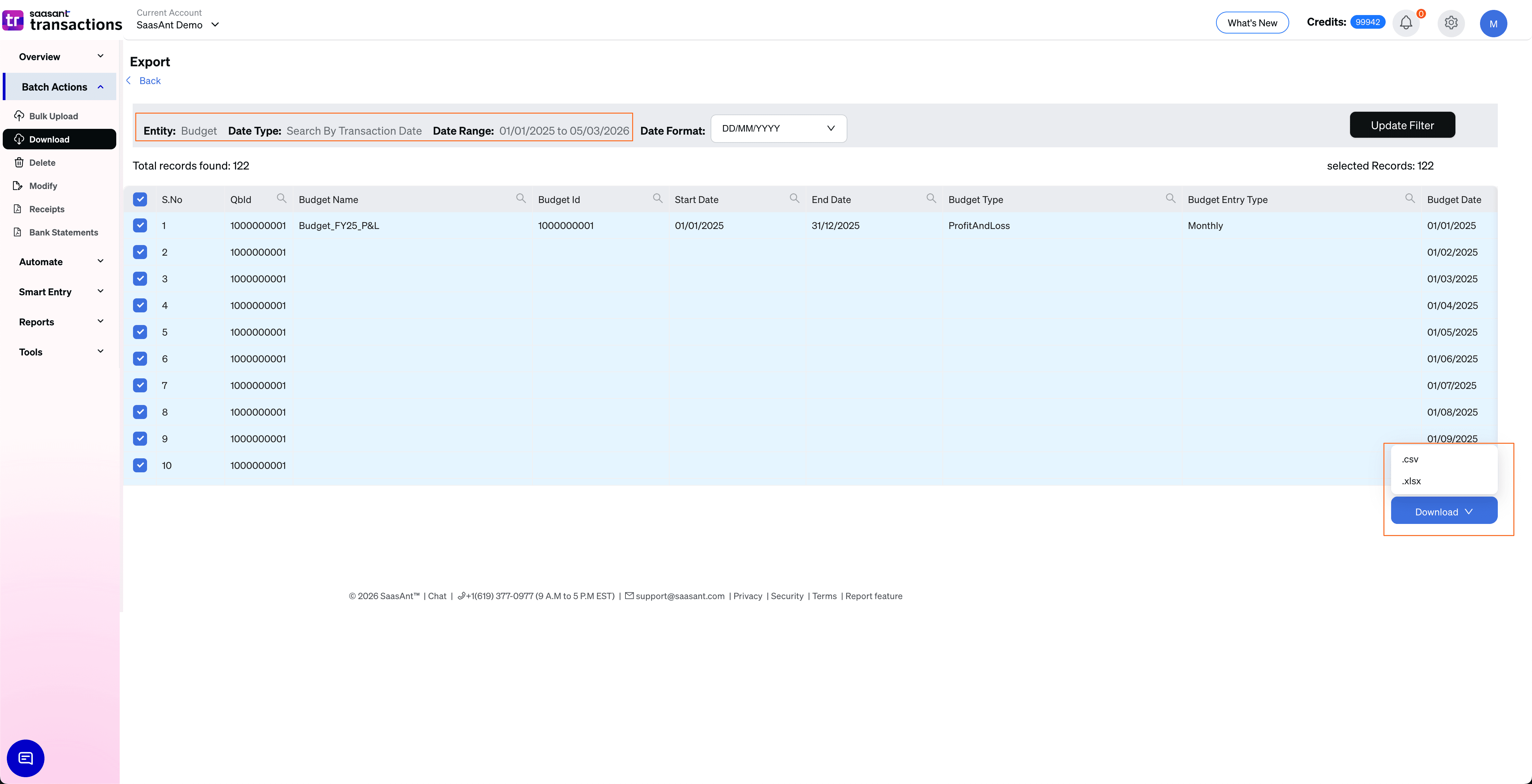 Export Budget from- SaasAnt Transactions Online.png