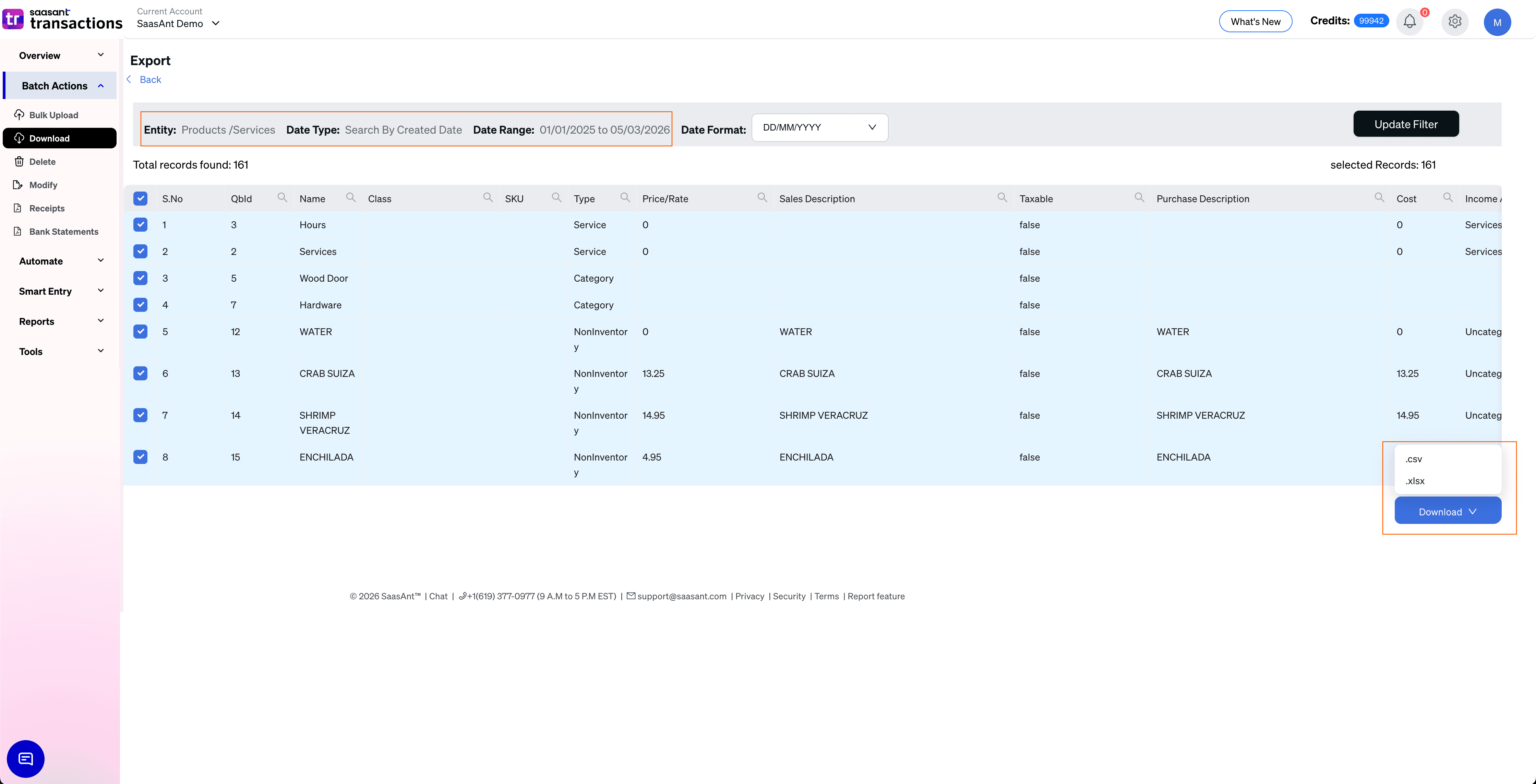 Export Products and services from - SaasAnt Transactions Online.png