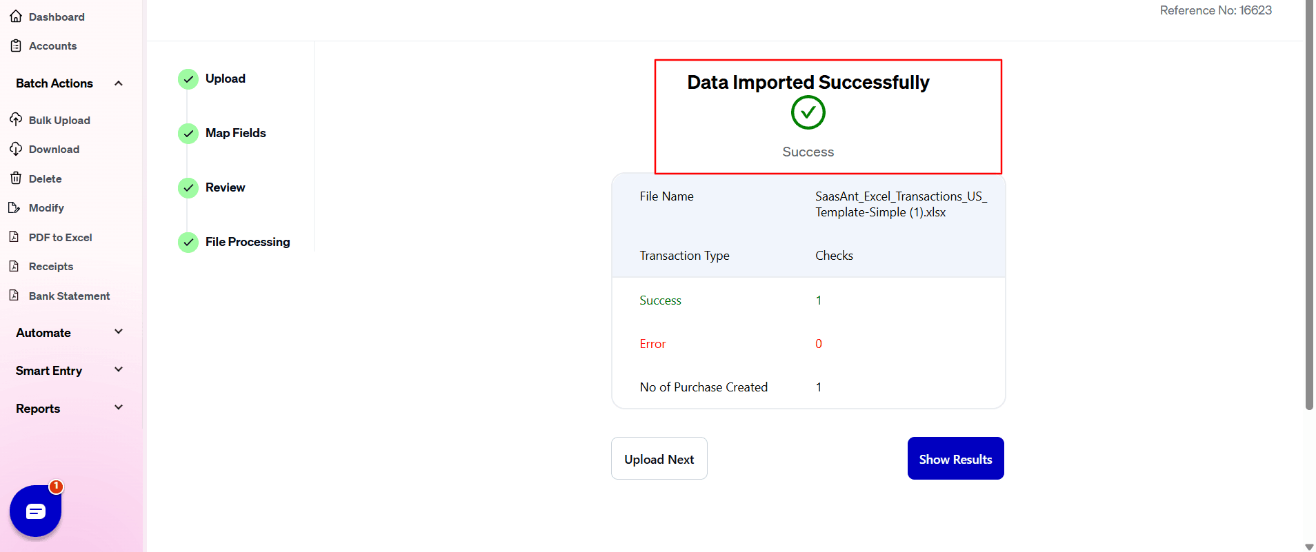 Import Checks Success - SaasAnt Transactions.png