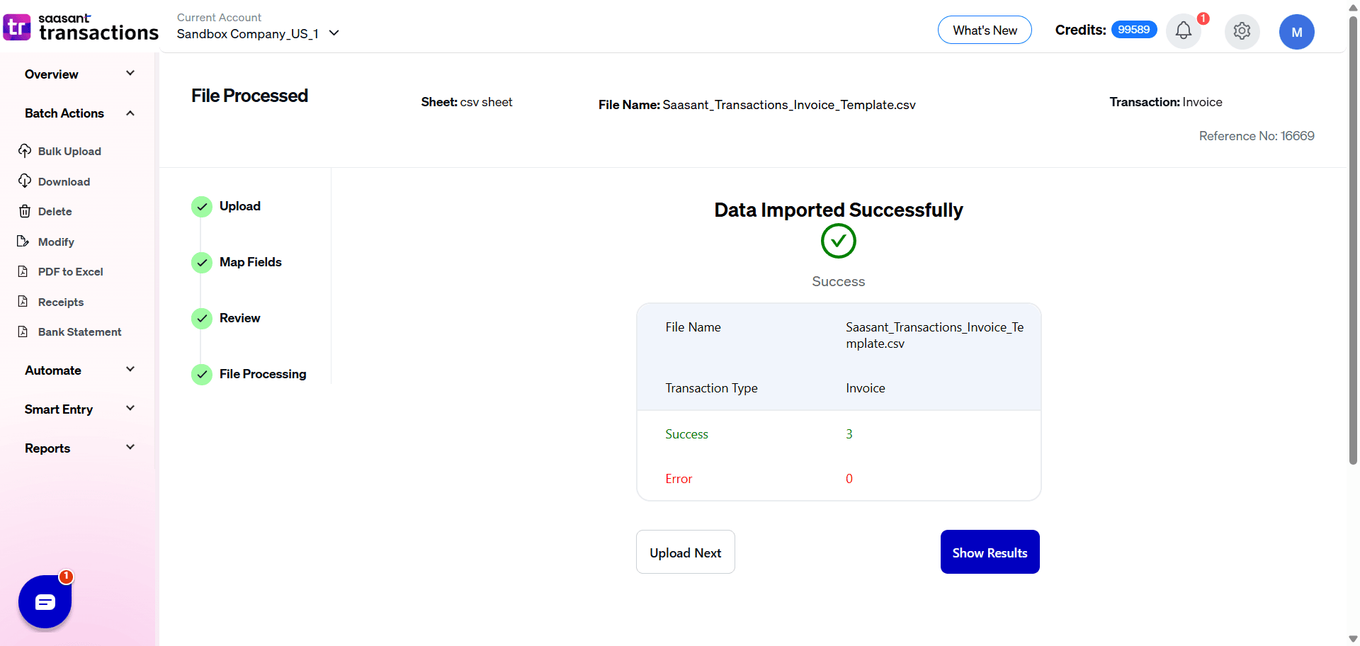 Import Invoices Success - SaasAnt Transactions.png