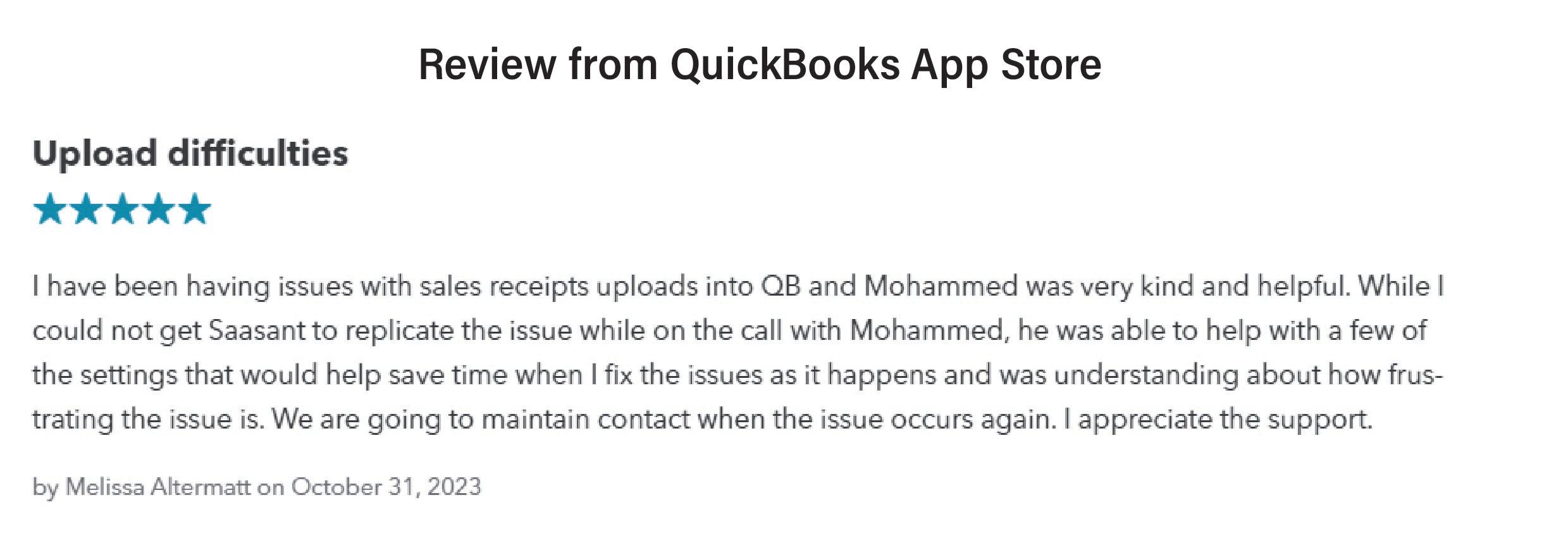 Import Sales Receipts into QuickBooks Desktop review for SaasAnt Transactions Desktop.jpg