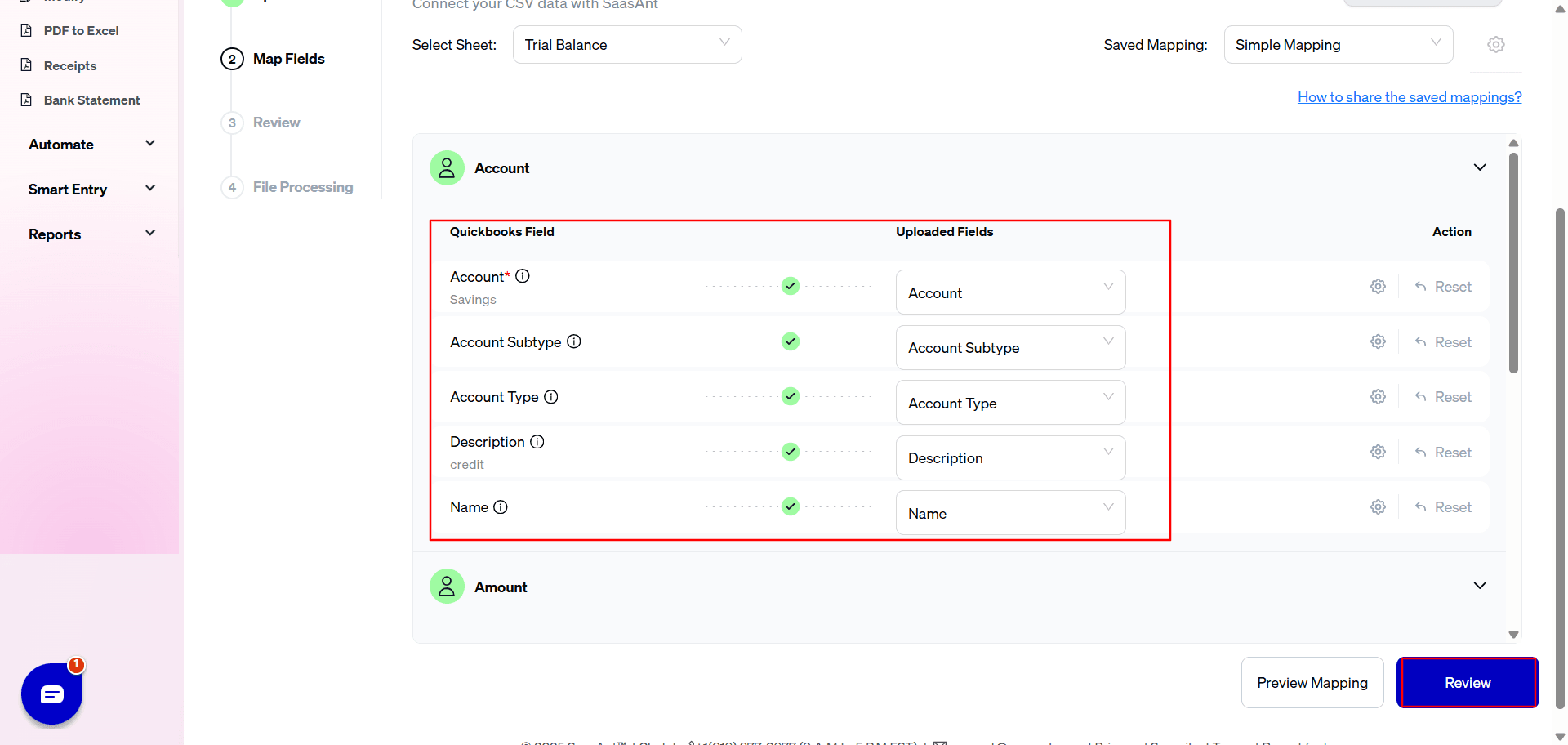Mapping Trial Balance - SaasAnt transactions.png