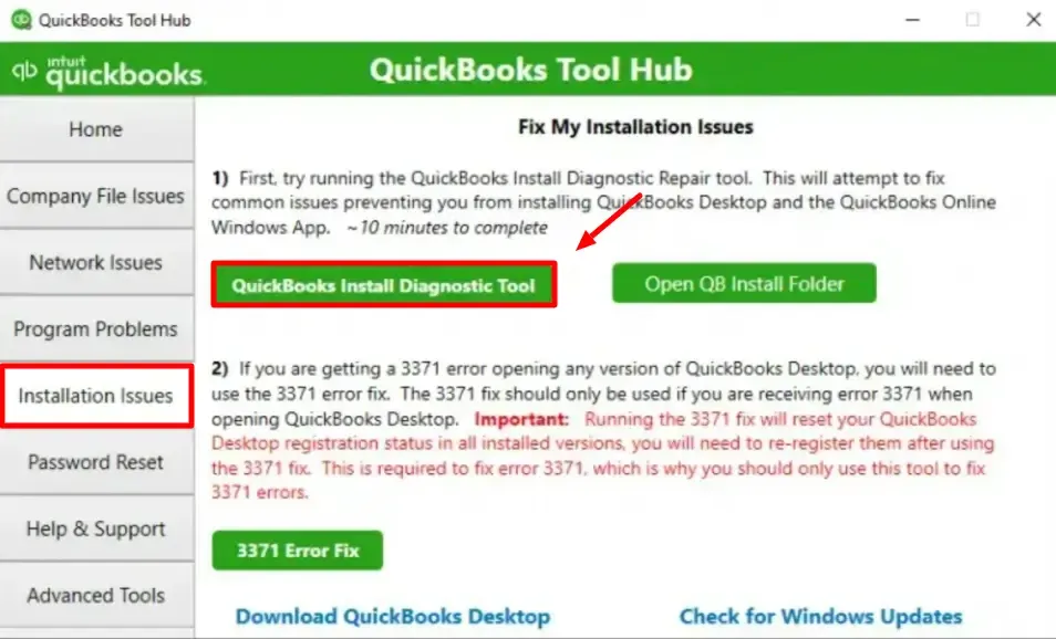 QuickBooks Diagnostic Tool Installation