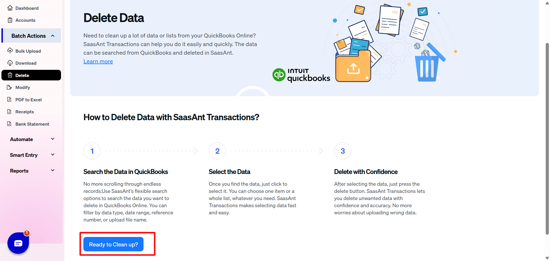 Ready to Clean up - SaasAnt Transactions.png