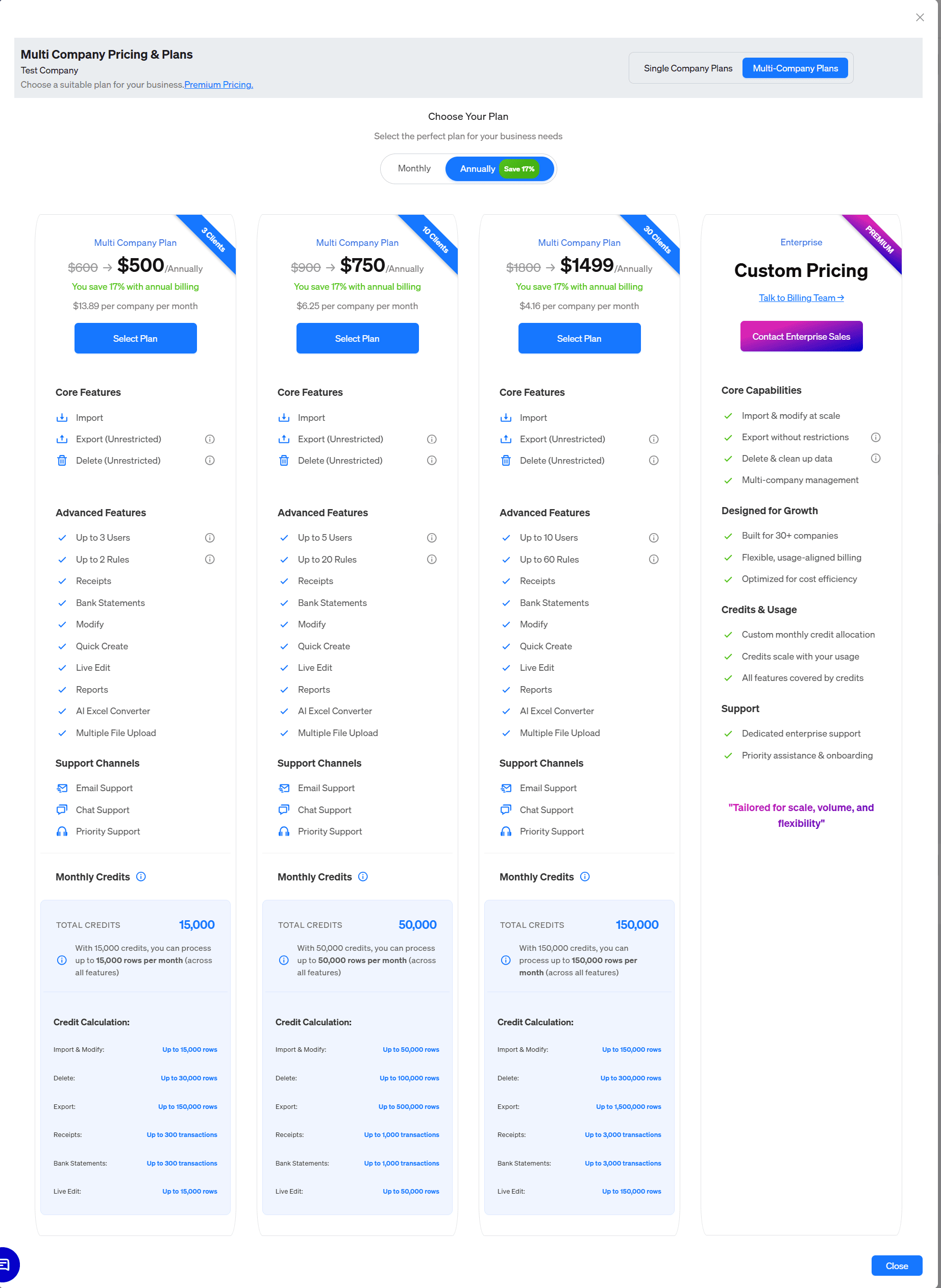 SaasAnt Transactions Online - Multi Company Plan Pricing.png