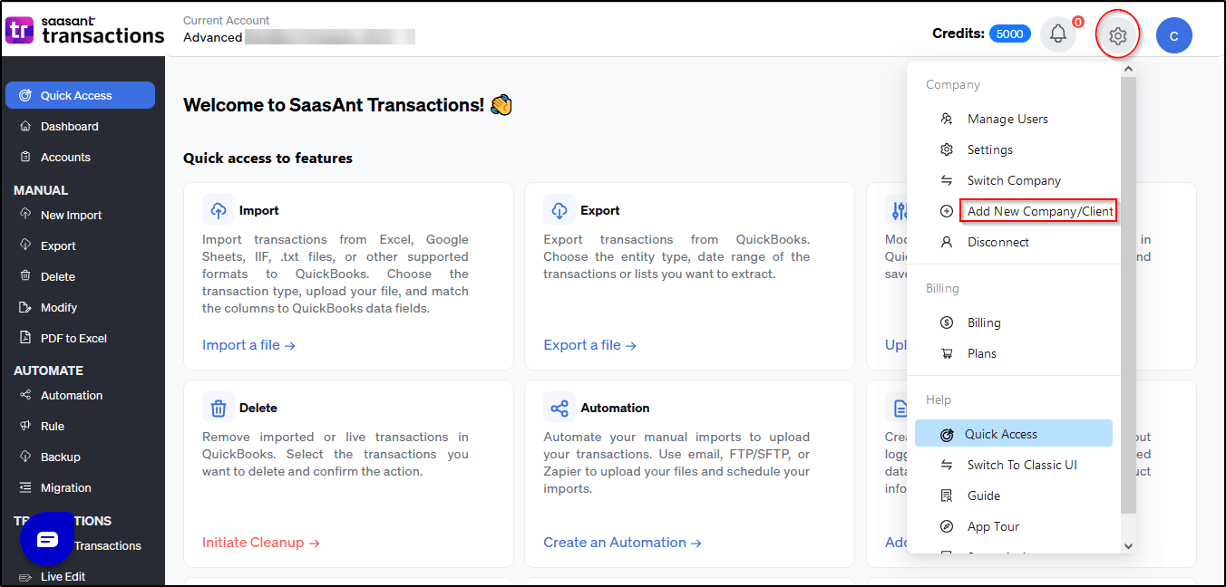 SaasAnt Transactions Quick Access.png