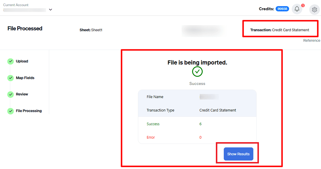 Saasant Transactions Online Credit card Statement success image.png