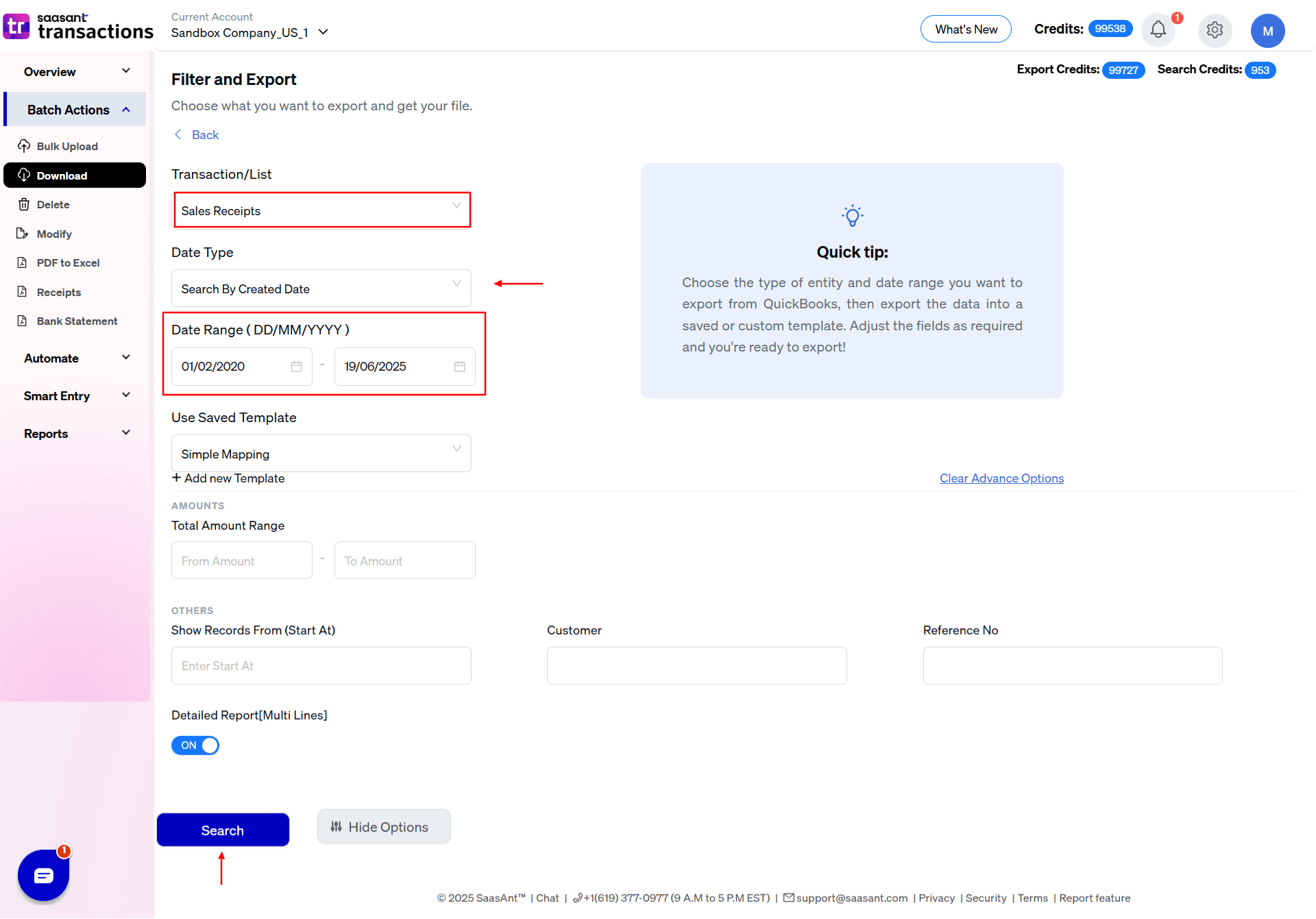 Sales Receipts Transactions - SaasAnt transactions.png