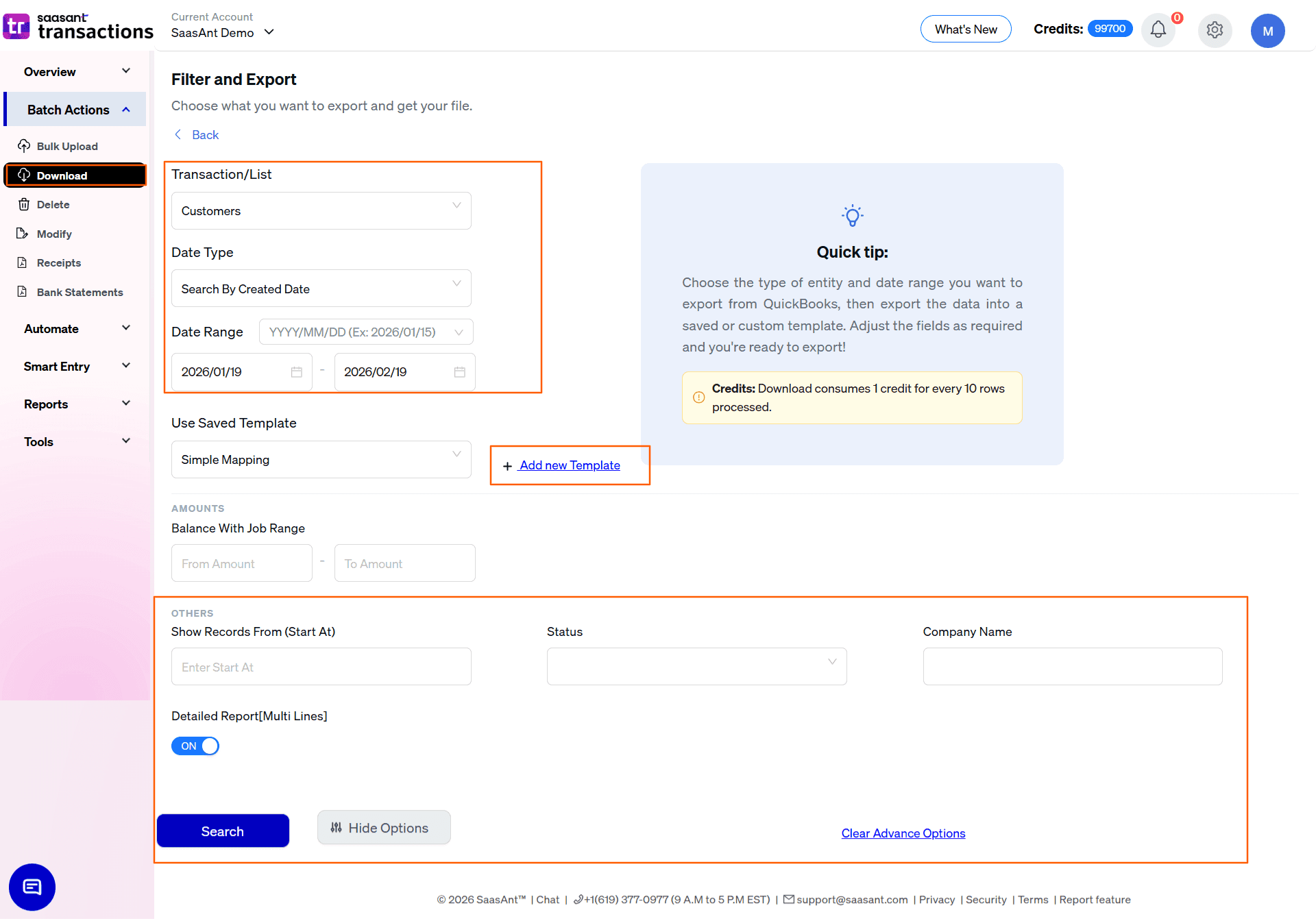Select Customers in SaasAnt Transactions Online.png