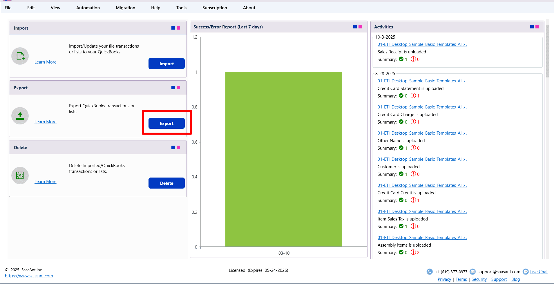 Select Export SaasAnt Transactions Desktop.png
