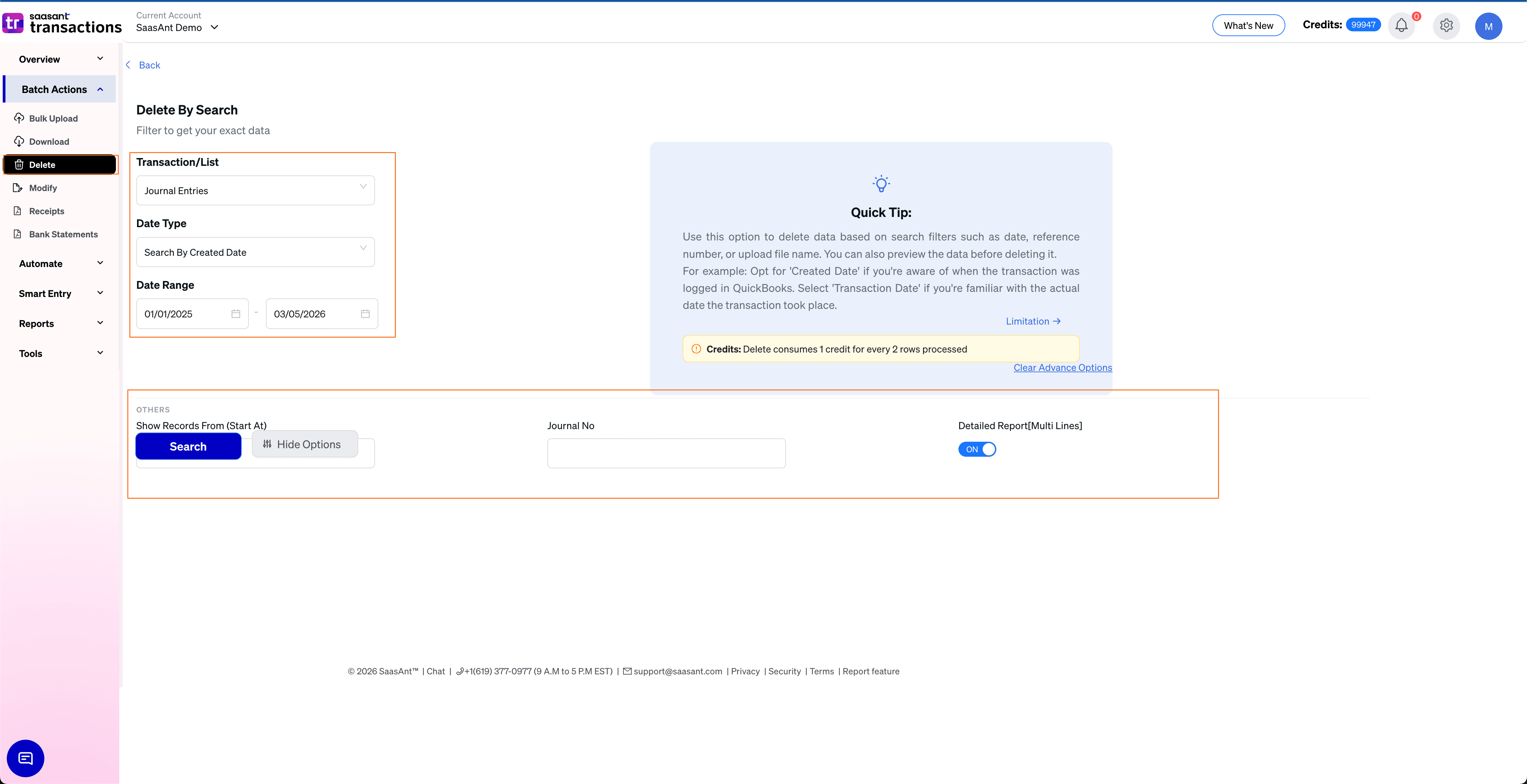 Select Journal Entries for Deleting data - SaasAnt Transactions Online.png