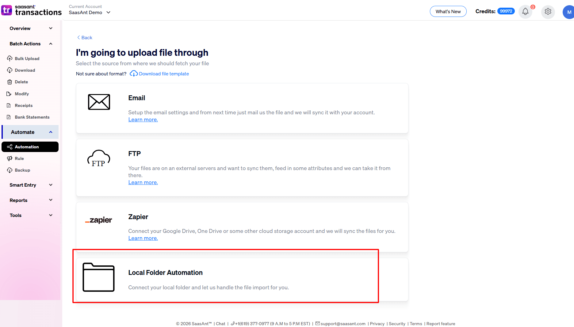 Select Local Folder Automation in SaasAnt Transactions Online.png