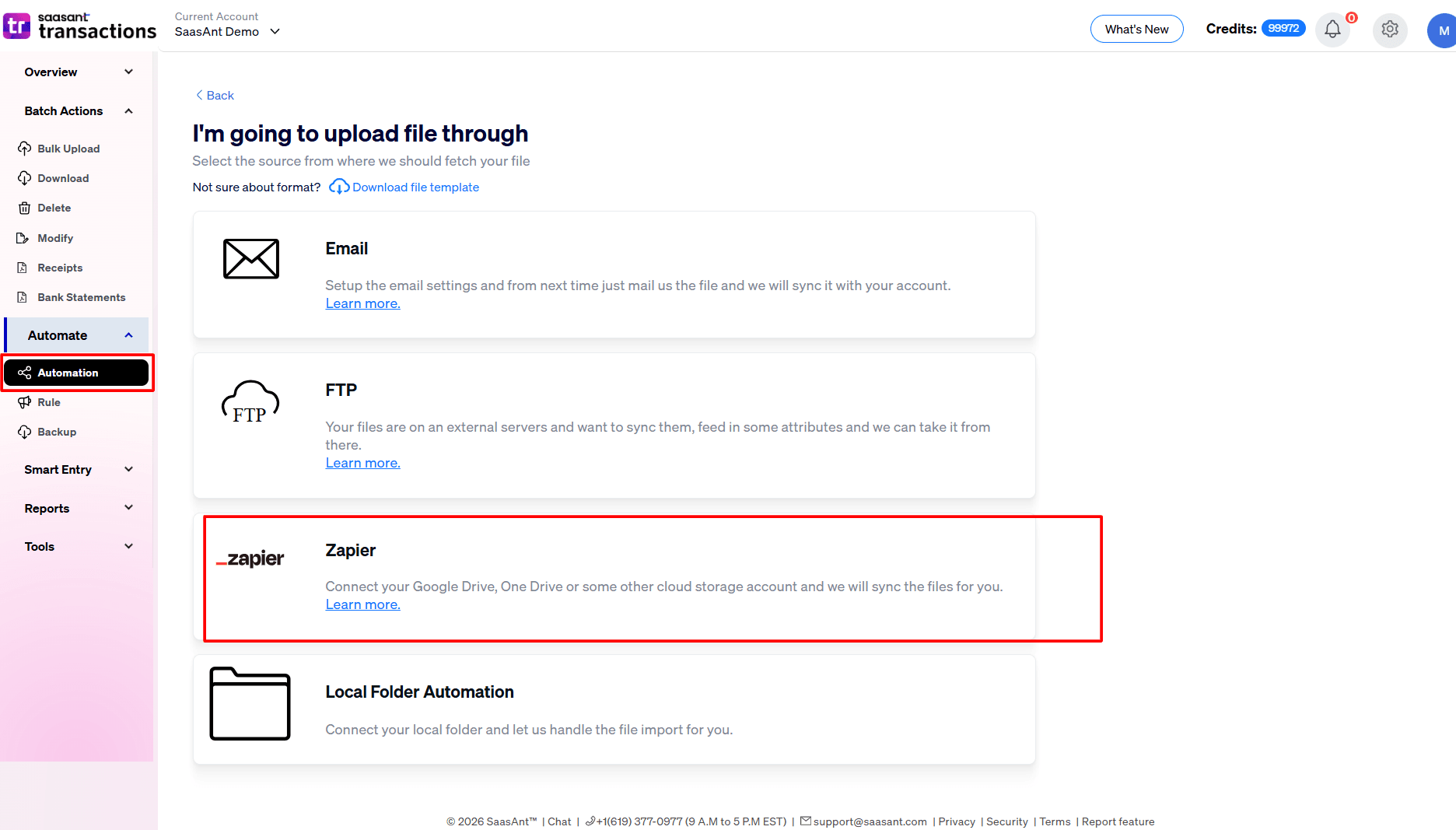 Select Zapier Automation in SaasAnt Transactions Online.png