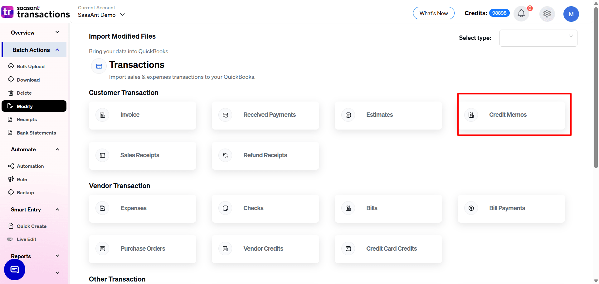 Select modify credit memo.png
