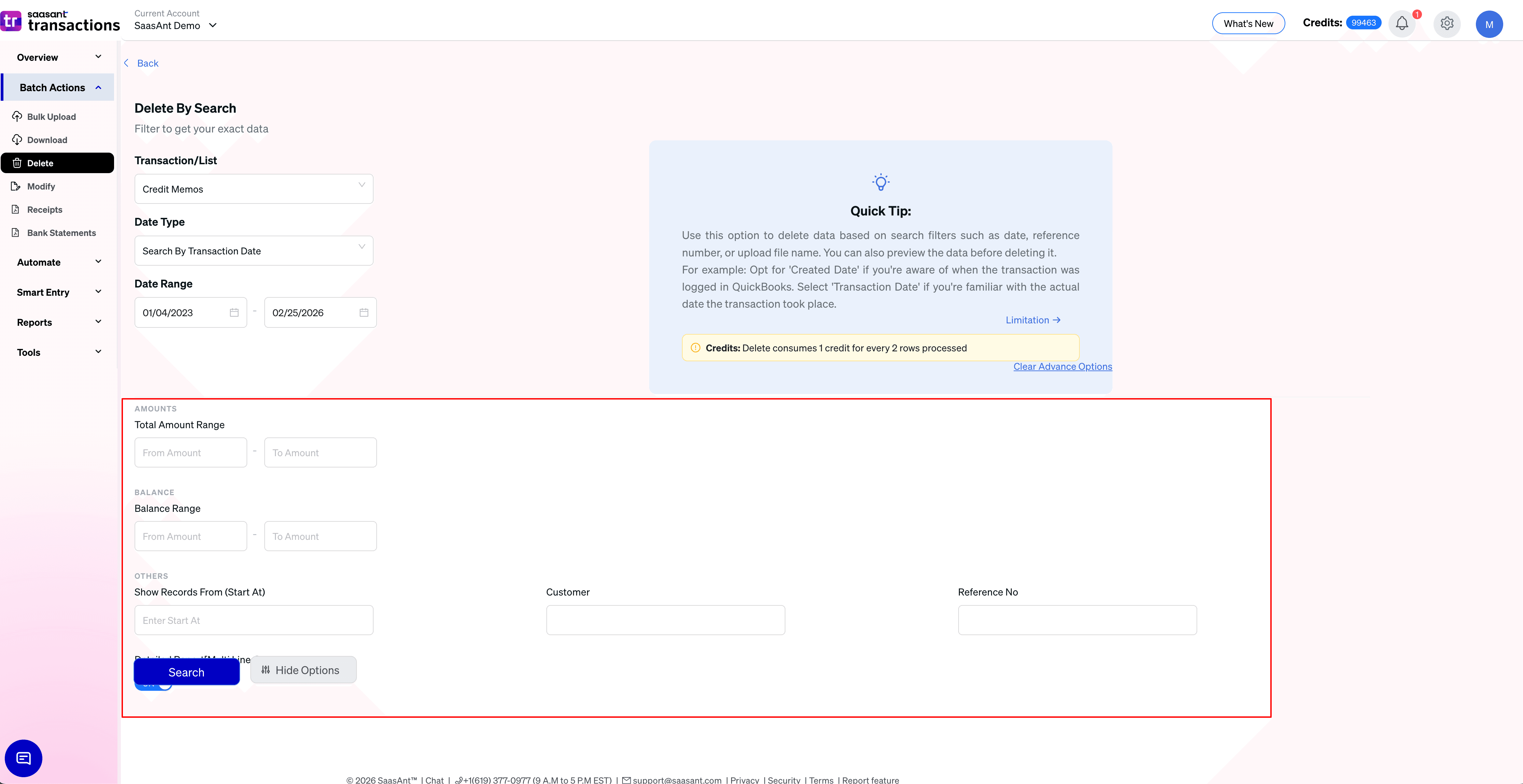 advanced filter credit memos - saasant.png