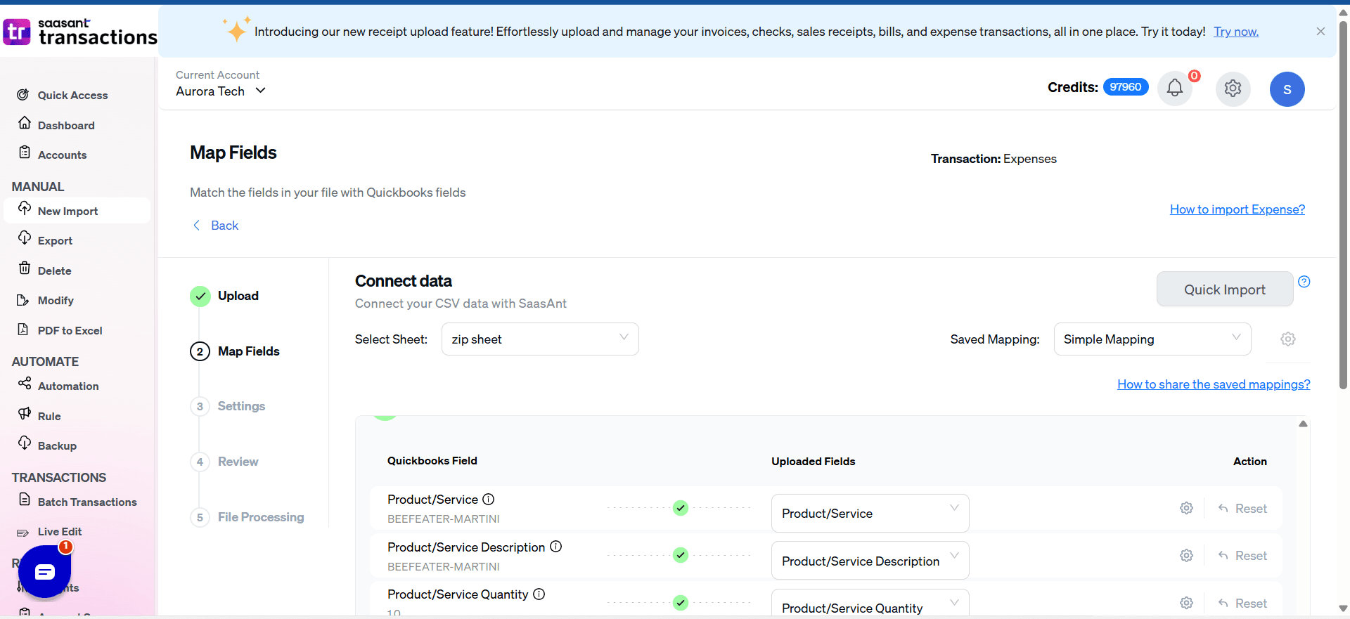 map to upload scanned receipts into quickbooks via saasant.png